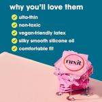 nixit Condoms | Ultra-Thin & Lubricated | No UTI Causing Chemical Irritants | Free from Toxins, Parabens, Spermicide, Glycerin & Fragrances | Vegan-Friendly Latex | 53mm Wide, 190mm Long (24 Count)