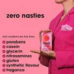 nixit Condoms | Ultra-Thin & Lubricated | No UTI Causing Chemical Irritants | Free from Toxins, Parabens, Spermicide, Glycerin & Fragrances | Vegan-Friendly Latex | 53mm Wide, 190mm Long (24 Count)