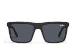 QUAY - Mens Sunglasses, Polarized Square Lenses with UV Protection, Oversized Sunglasses (Let It Run, Matte Black)