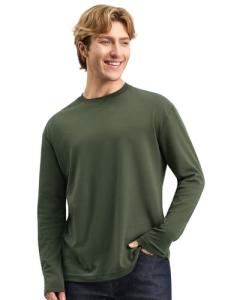 Mega Tshop Long Sleeve T Shirt Midweight 100% 6.35 oz. Cotton Crew Neck Tee for Men Women Unisex Soft Casual Regular Fit Kambaba M