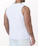 Susclude Gym Tank Tops for Men Casual Acid Wash Cotton Shirts Summer Sleeveless Track Gym Running Relaxed Fit Top White