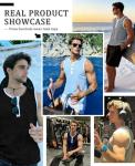 Susclude Gym Tank Tops for Men Casual Acid Wash Cotton Shirts Summer Sleeveless Track Gym Running Relaxed Fit Top White