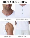 Susclude Gym Tank Tops for Men Casual Acid Wash Cotton Shirts Summer Sleeveless Track Gym Running Relaxed Fit Top White