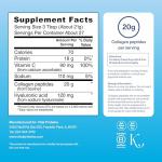 Vital Proteins Collagen Peptides Powder Advanced with Hyaluronic Acid & Vitamin C, 20oz Collagen Protein, Unflavored, 27 Servings