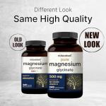 Naturebell Pure Magnesium Glycinate 500mg, 240 Veggie Capsules | 100% Chelated & Purified – 3rd Party Tested, Vegan Friendly, Non-GMO, Filler Free