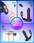 Thrusting Vibrator Dildo with App Control for Men
