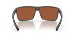 Costa Man Sunglasses Matte Smoke Crystal Frame, Green Mirror Lenses, 63MM