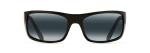 Maui Jim Men's & Women's Peahi Polarized Rectangle Sunglasses, Gloss Black/Neutral Grey Polarized, Medium Fit