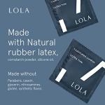 LOLA Regular Ultra Thin Natural Condoms - Vegan-Friendly Organic Condoms - Sensitive Skin Safe - Durable Natural Barrier - Regular Size 52mm x 189mm, Pack of 24