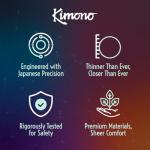 Kimono Swirl Condoms Pack of 12 - Double-Helix Twisting Shape, Condom Innovation, Extreme Sensations, More Comfort, Lubricated, with Reservoir Tip, Natural Latex Condoms, Vegan, No Latex Odor
