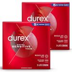Durex Condoms, Extra Sensitive & Extra Lubricated Condoms, Ultra Fine, Natural Latex Condoms, (Packaging May Vary) , 24 Count (Pack of 2)
