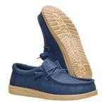 HEYDUDE Wally Waxed Casual Navy Size 10, Men’s Shoes, Slip-on Loafers, Comfortable & Light-Weight