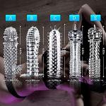 WOHUTAR ㅤNew Reusable Sleeves 1336Girth for Men Extender Enlarger Extension Enhancer Ball Stretch Sleeve Girth Best Gift-(Transparent-5PCS)