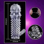 WOHUTAR ㅤNew Reusable Sleeves 1336Girth for Men Extender Enlarger Extension Enhancer Ball Stretch Sleeve Girth Best Gift-(Transparent-5PCS)