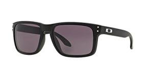 Oakley Mens OO9102 Holbrook Square Sunglasses, Matte Black/Warm Grey, 57 mm