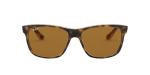 Ray-Ban Mens RB4181 Square Sunglasses, Light Havana/Polarized Brown, 57 mm