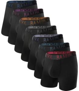 BAMBOO COOL Men's Ultra ComfortSoft Underwear, Moisture Wicking & Breathable No Ride Up Boxer Briefs with Fly, Multipack