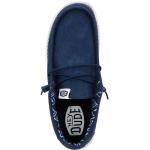 HEYDUDE Men's Wally Stretch Canvas Navy Size 8 | Men's Shoes | Men Slip-on Loafers | Comfortable & Light-Weight