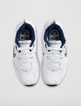 Nike Men's NIKE AIR MONARCH IV (4E) RUNNING SHOES -11; White / Metallic Silver-Midnight Navy