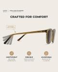 WearMe Pro WMP Eyewear - Men's Polarized Modern Rounded Square Sunglasses