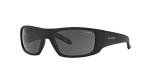 ARNETTE Men's AN4182 Hot Shot Wrap Sunglasses, Fuzzy Black/Grey, 62 mm