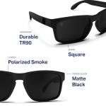 Blenders Eyewear Canyon – Polarized Sunglasses – Active Style, Durable Frame – 100% UV Protection – For Men – Black Tundra