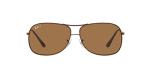 Ray-Ban RB3267 Metal Aviator Sunglasses, Brown/Polarized Brown, 64 mm