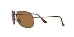 Ray-Ban RB3267 Metal Aviator Sunglasses, Brown/Polarized Brown, 64 mm