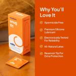 Hello Cake Snug Condoms, Premium Silicone Lubricated Latex Condoms for Men, Smaller and Tighter Natural Fit, BPA Free, Fragrance-Free, Glycerin Free – 12 Count