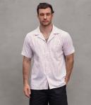VATPAVE Mens Striped Summer Shirt Casual Button Down Short Sleeve Beach Shirts Cotton Shirts for Men X-Large Khaki