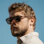 WearMe Pro Men's Polarized Square Sunglasses – Wide Fit, Retro Style, UV400, Lightweight Frame for Driving & Daily Wear (Crystal Verde/Dark Brown Lens)