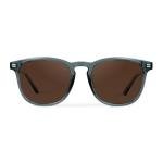 WearMe Pro WMP Eyewear - Men's Polarized Modern Rounded Square Sunglasses (Crystal Stone Blue/Brown Lens)