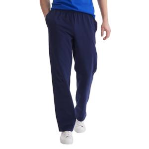 Hanes Essentials Sweatpants, Men’s Cotton Jersey Pants with Pockets, 33”, Navy, Medium