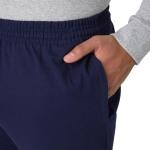 Hanes Essentials Sweatpants, Men’s Cotton Jersey Pants with Pockets, 33”, Navy, Medium