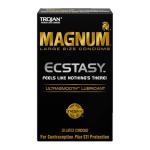 Trojan Magnum Ecstasy Large Size Lubricated Condoms, 10 Count