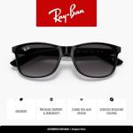 Ray-Ban RB4202 601/8G 55MM Black/Grey Gradient Square Sunglasses for Men for Women