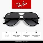 Ray-Ban RB4376 601/8G 57MM Black/Grey Gradient Pilot Sunglasses for Men for Women