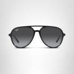 Ray-Ban RB4376 601/8G 57MM Black/Grey Gradient Pilot Sunglasses for Men for Women