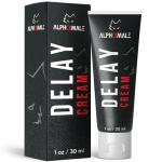 AlphaMale Premium Delay Cream - Last Longer in Bed - Desensitizing Creme with 7.5% Benzocaine - No-Mess Alternative to Delay Spray - To Prolong Intimacy - 1oz