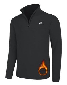 WILLIT Men's Fleece Quarter Zip Pullover - Black