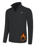 WILLIT Men's Fleece Quarter Zip Pullover - Black