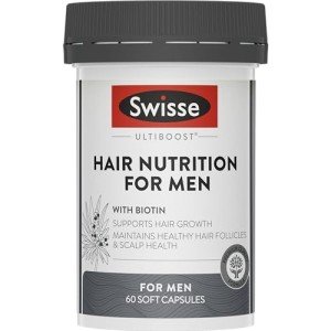 Swisse Ultiboost Men's Hair Nutrition with Biotin 60 Capsules