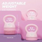 MIKE SPORT 3-in-1 Adjustable Kettlebell Set