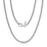 Men's 925 Sterling Silver Franco Chain Necklace