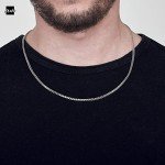 Men's 925 Sterling Silver Franco Chain Necklace