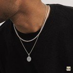 Men's 925 Sterling Silver Franco Chain Necklace