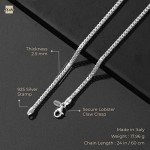 Men's 925 Sterling Silver Franco Chain Necklace