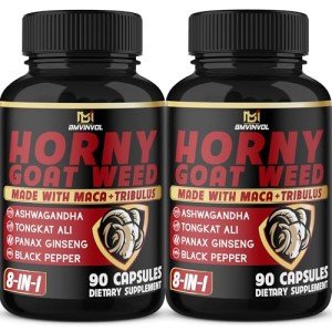 Horny Goat Weed Capsules - 2 Pack Supply