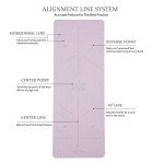 HERUI Anti-Slip Yoga Mat with Alignment Lines