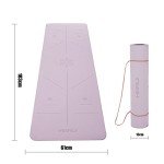 HERUI Anti-Slip Yoga Mat with Alignment Lines